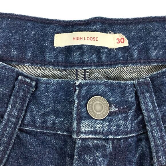 Levi Levis Levi's High Loose Denim Jeans Women's 30 30X27.5 Blue Wide Leg 90s - Picture 6 of 16